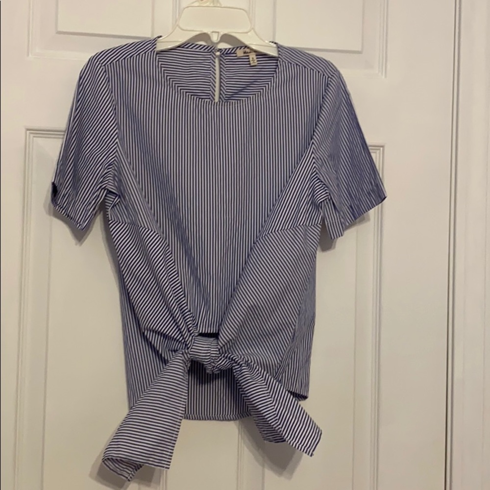 Blue striped blouse